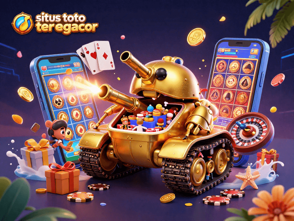 Experience the excitement of situs toto slot tergacor with a dynamic golden beetle casino scene.