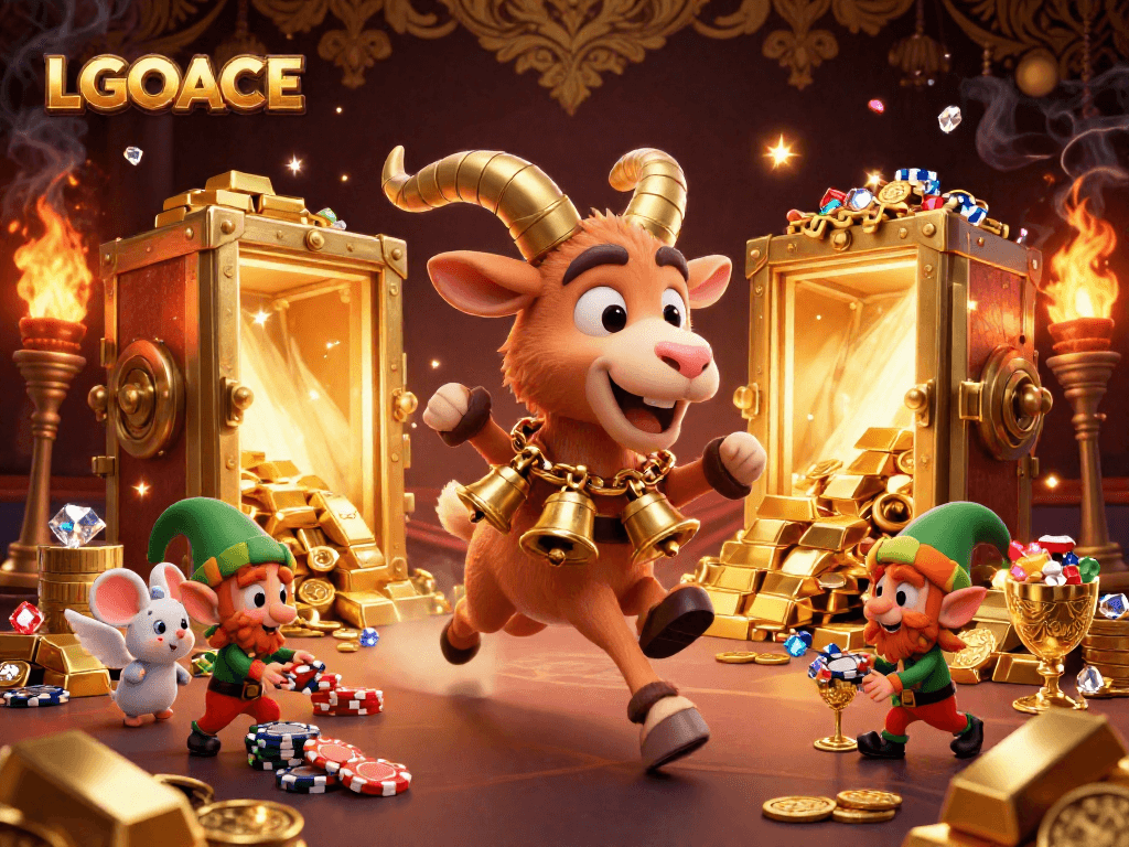 LGOACE captivates players with a festive casino scene featuring Krampus engaging in a thrilling game.