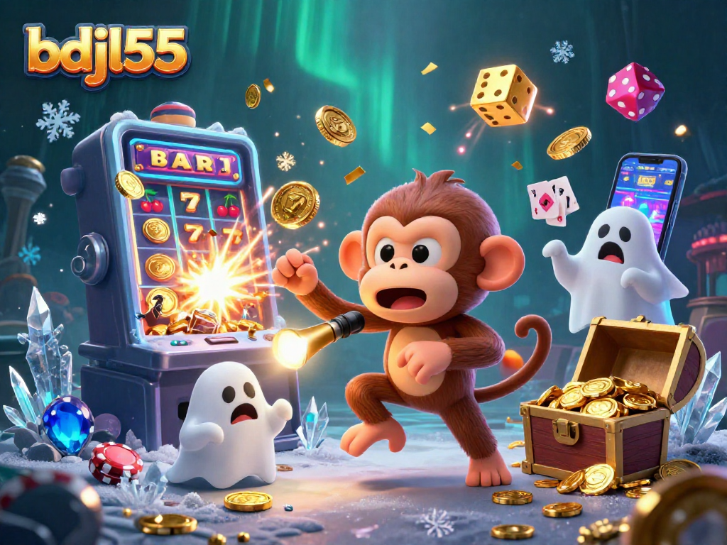 Experience the thrilling bdjl55 haunted casino adventure with a playful poltergeist monkey!