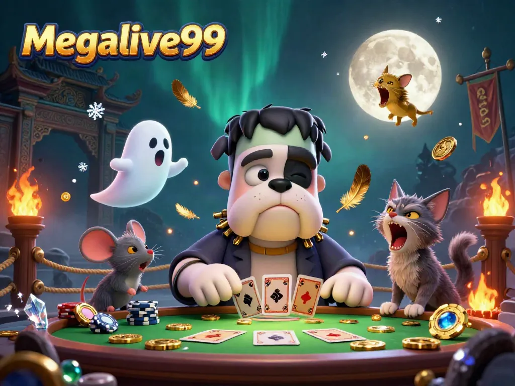 Megalive99 menghadirkan pengalaman bermain kartu unik di kasino dengan karakter kaya visual.
