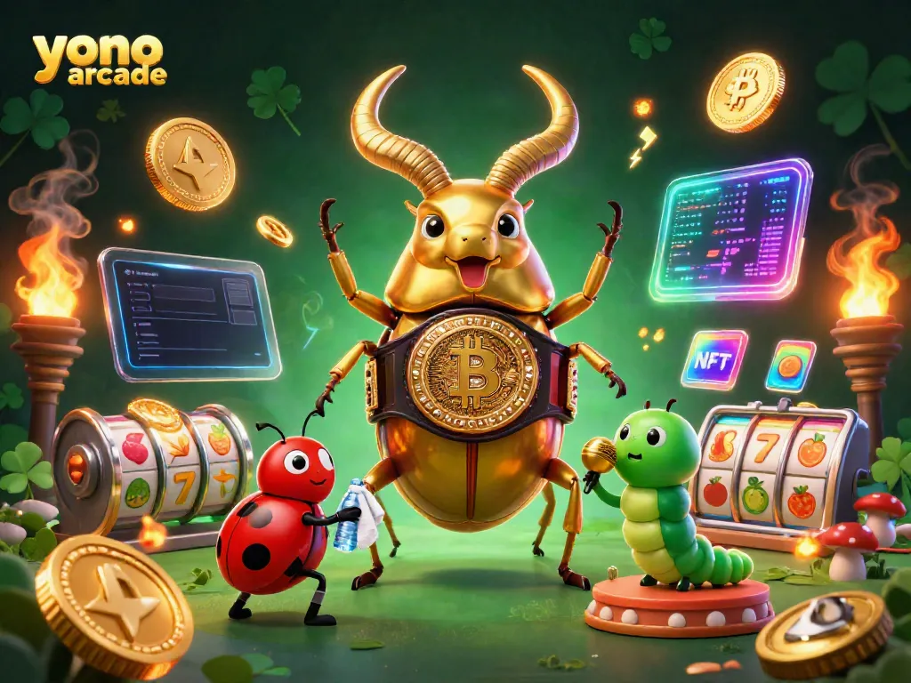 Experience thrilling gameplay at yono arcade with vibrant slot reels and engaging characters.