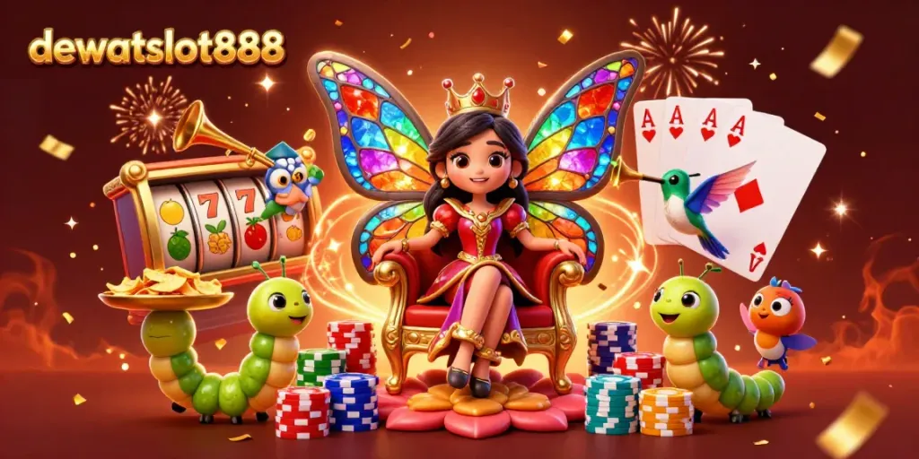 Menangkan koin di DEWATASLOT888 dengan ilustrasi raja kupu-kupu yang mempesona di dunia slot.