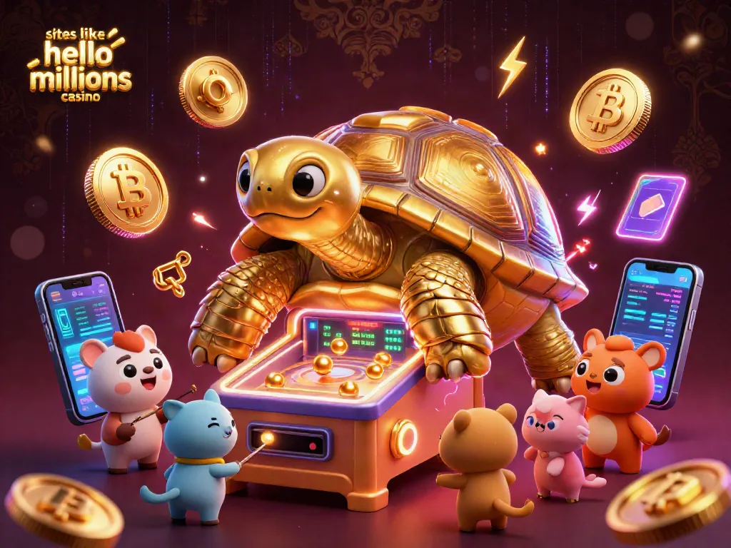Play exciting games at sites like hello millions casino with a golden tortoise-themed pinball machine.