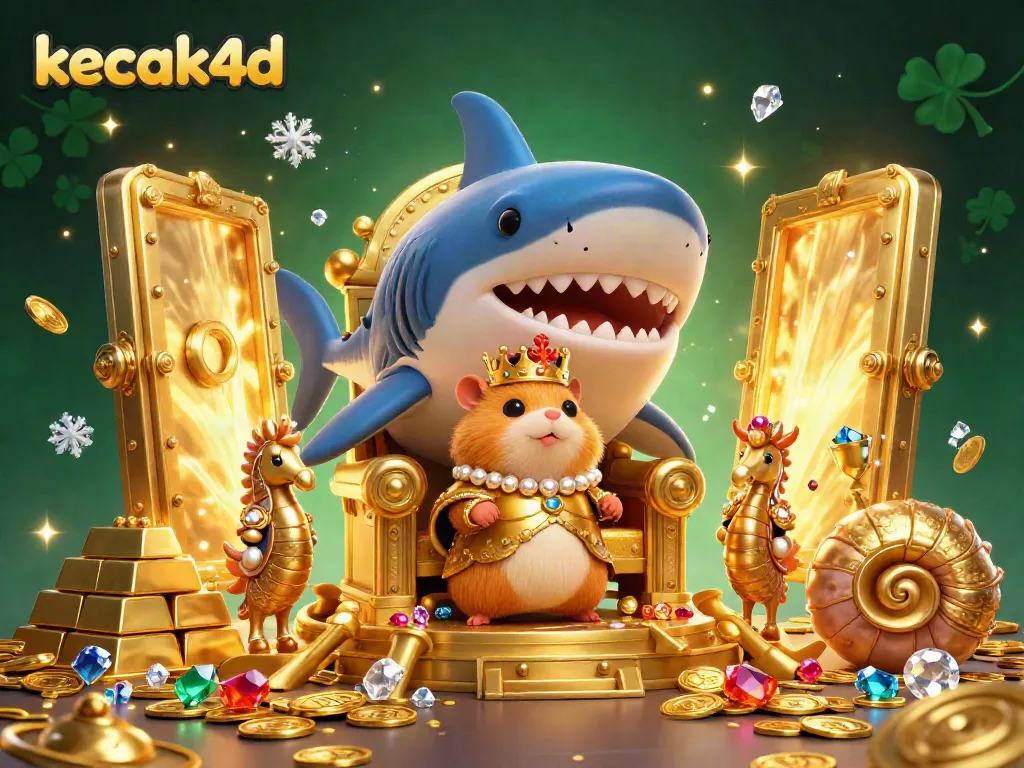 Experience the excitement of kecak4d with vibrant casino treasures and characters in a lavish scene.