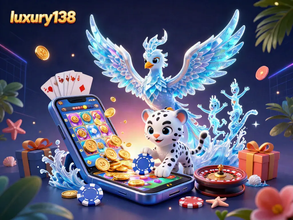 Play exciting games at luxury138 with winning opportunities through vibrant slot illustrations and engaging elements.
