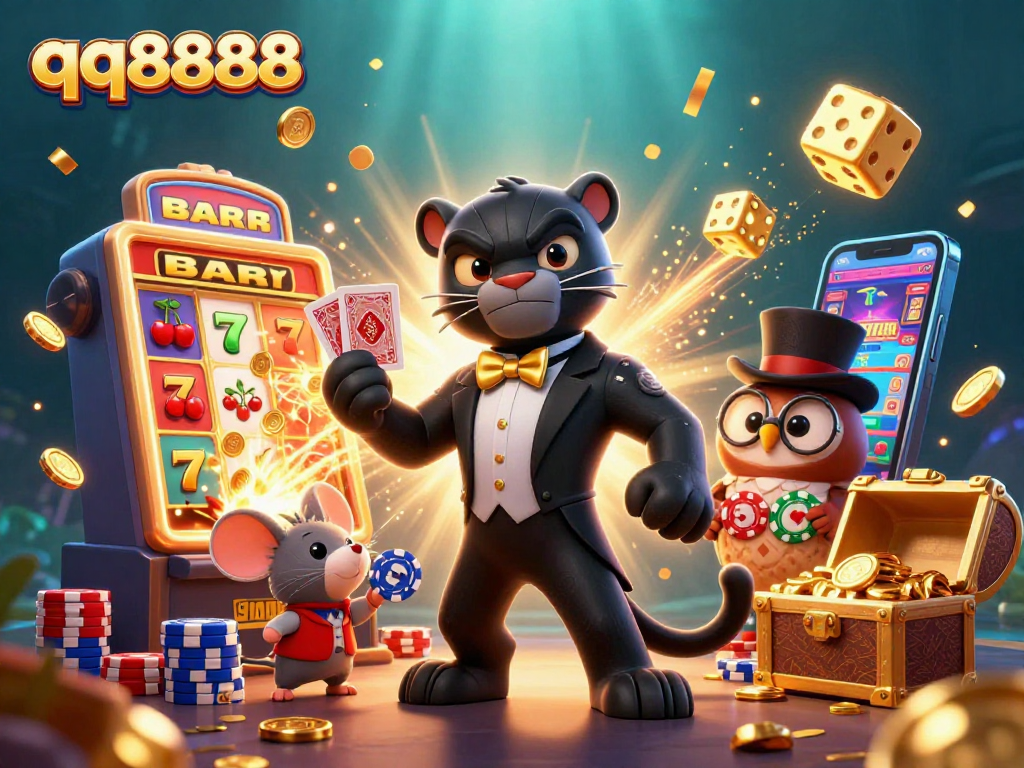 Engage in thrilling fish shooting action with qq8888, featuring dynamic characters amidst vibrant underwater visuals.
