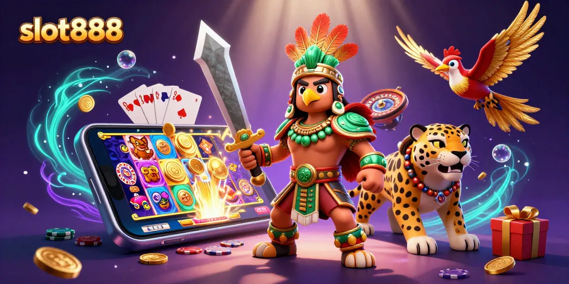 Memenangkan permainan slot888 dengan menggunakan perangkat pintar dalam suasana magis dan beruntung.