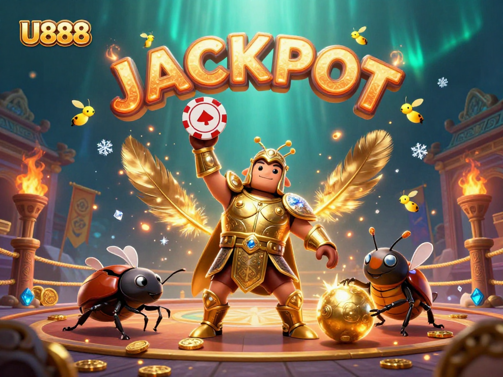 U888 players experiencing a thrilling showdown with colorful characters and exciting casino elements in a dynamic environment.