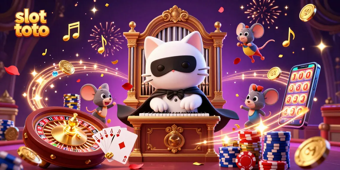 Experience the excitement of slot toto with vibrant casino elements and character interactions.