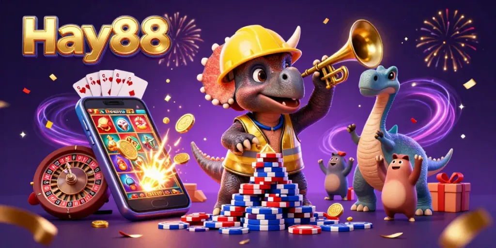 Celebrate big wins with Hay88's vibrant casino scene filled with thrilling game elements.