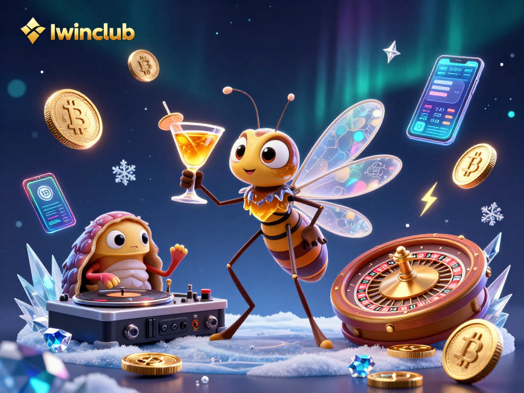 Iwinclub brings the casino experience to life with vibrant characters and crypto elements.