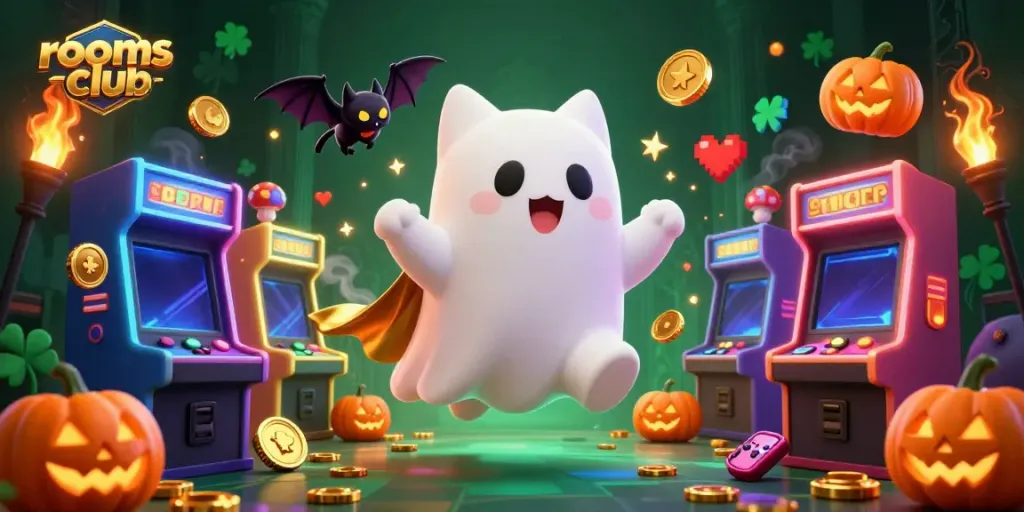 Menangkan permainan di rooms-club dengan grafis 3D menakjubkan dan karakter unik di kasino hantu.