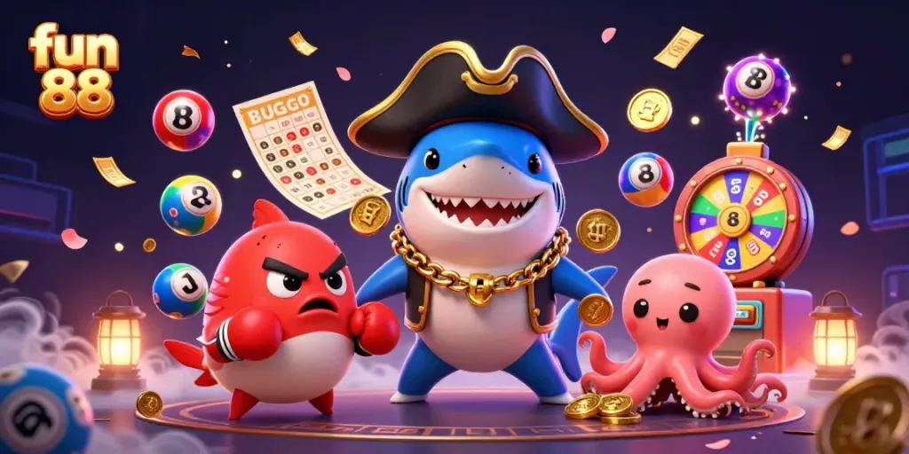 Experience exciting adventures with fun 88 in this vibrant 3D illustration featuring dynamic lottery elements.
