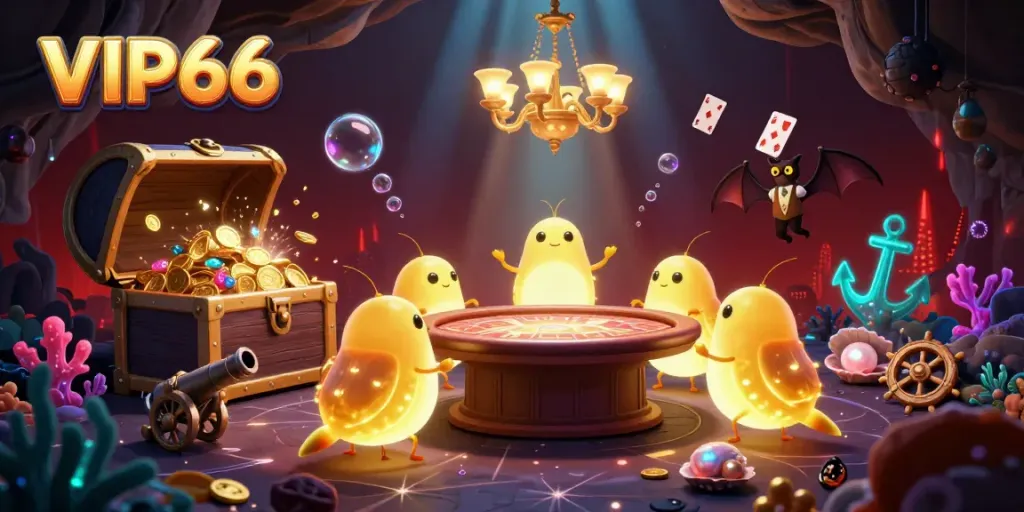 Experience the vibrant glow of VIP66 casino, where glowworms illuminate the action with bioluminescent tails and a unique bat dealer.