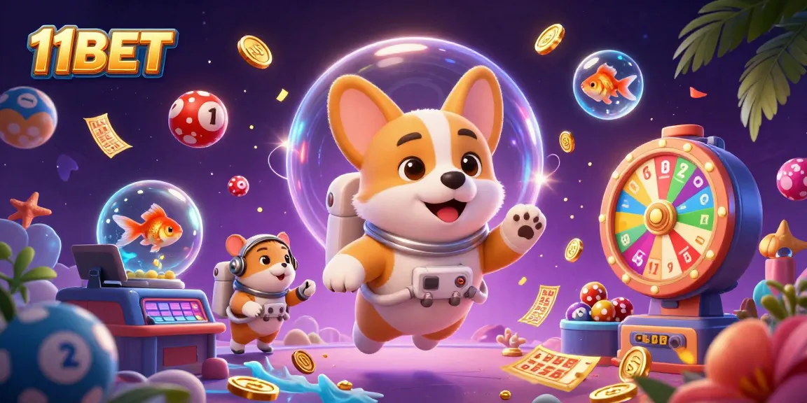 Engage with 11BET's captivating online gaming experience in a vibrant cosmic casino