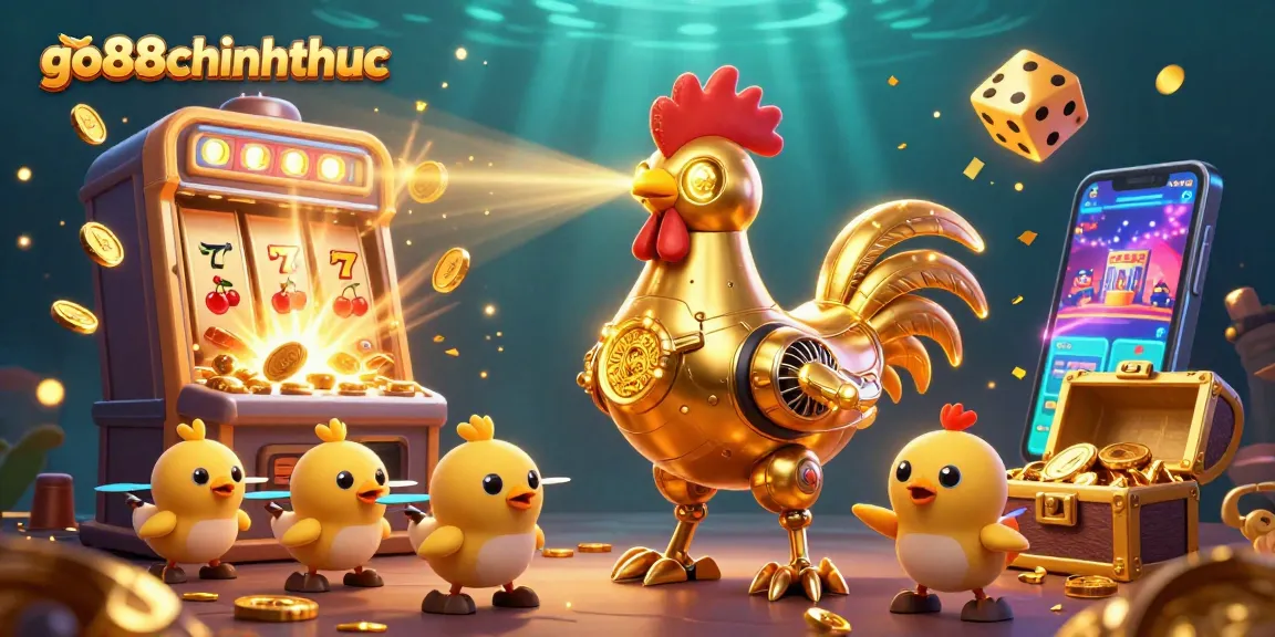 Engage with go88chinhthuc's vibrant 3D scene showcasing casino excitement and energetic visuals.