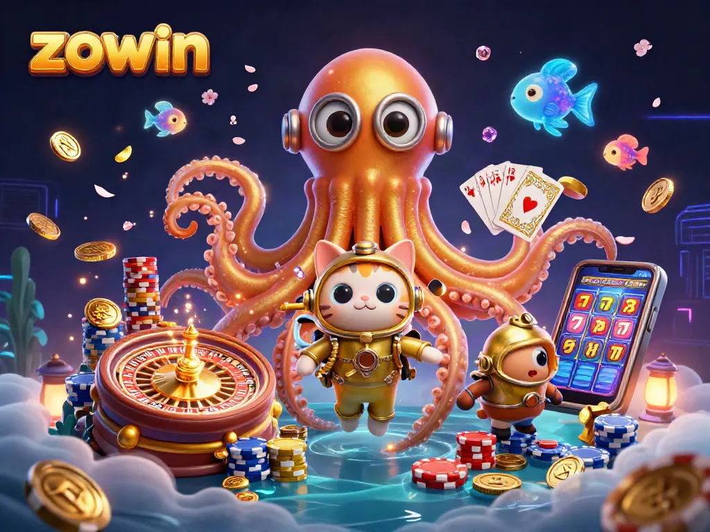 Zowin kraken treasures attract players in an exciting casino gaming scene.