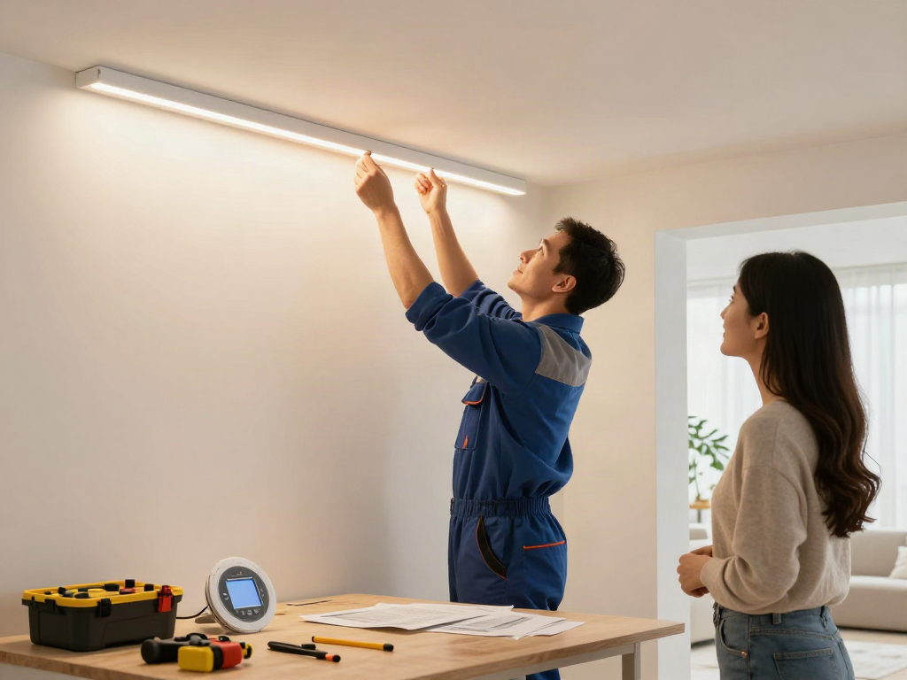 Instalare benzi LED de către un contractor profesionist, serviciu de încredere în comunitate.