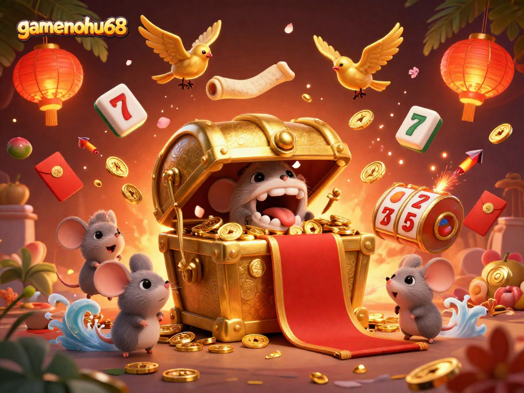 Experience thrilling wins with gamenohu68's engaging slot adventure illustration.