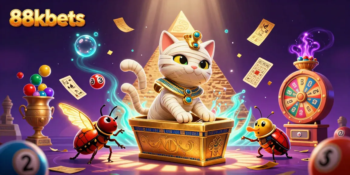 Engage with exciting games at 88kbets while enjoying a vibrant, casino-themed illustration.