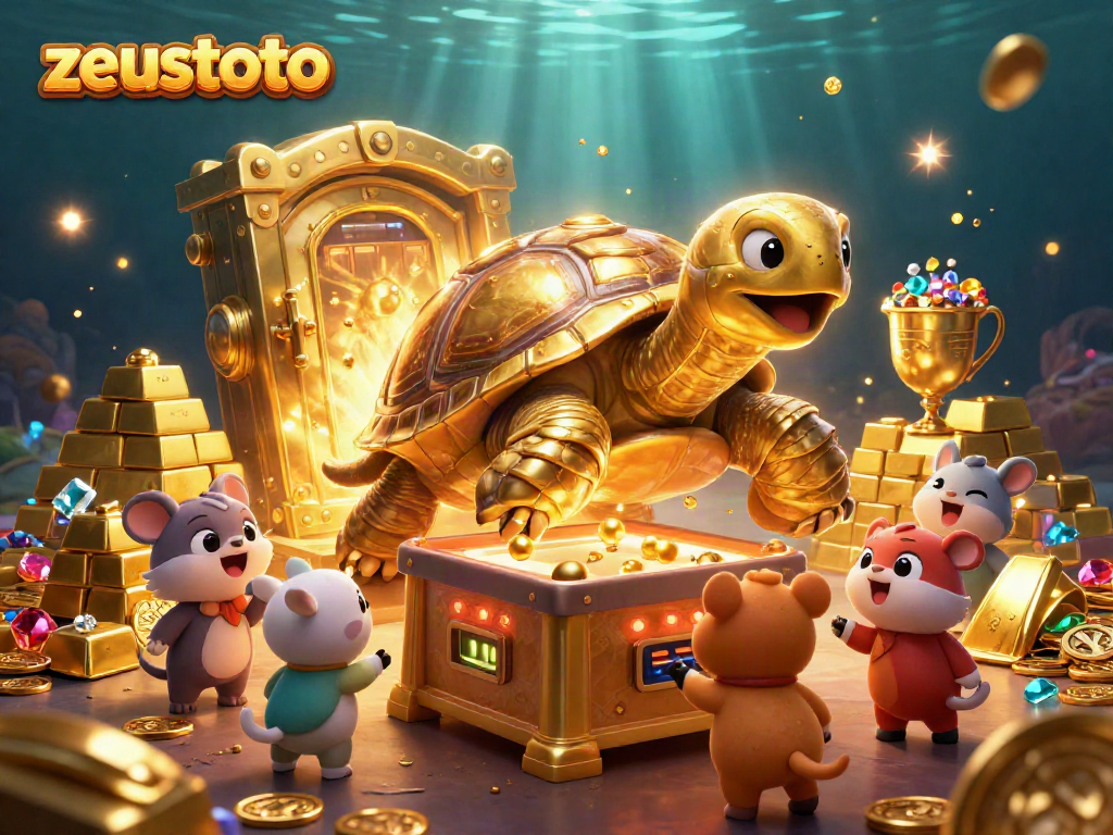 Spin and win with zeustoto's golden tortoise pinball machine packed with treasures.