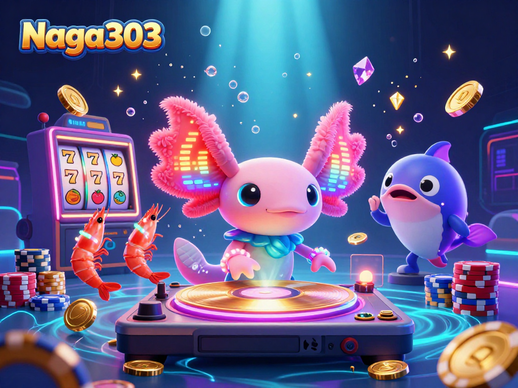 Naga303 menghadirkan pengalaman bermain lotere online yang menarik dengan ilustrasi karakter gaya 3D dan simbol slot yang menawan.