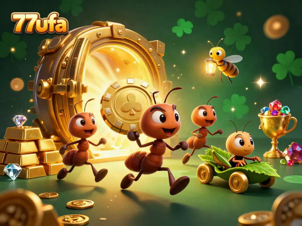 Experience thrilling online gaming at 77ufa with dynamic casino adventures featuring ants and treasures.