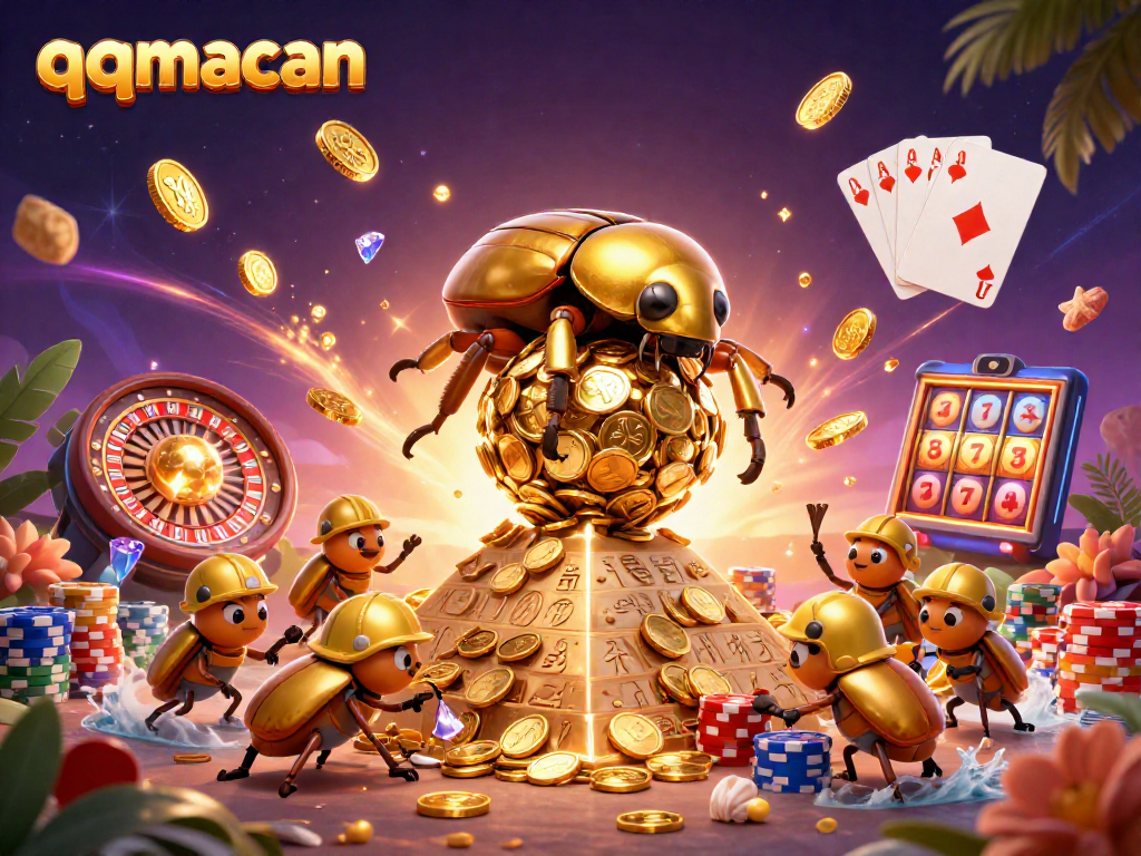 Play exciting casino games with qqmacan's dazzling golden beetles and rich, dynamic illustrations.