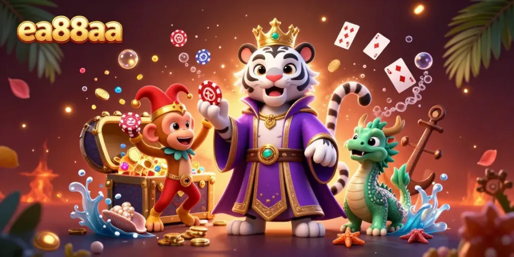 Experience thrilling gameplay with the vibrant scene of the ea88aa casino featuring lively characters and rich graphics.