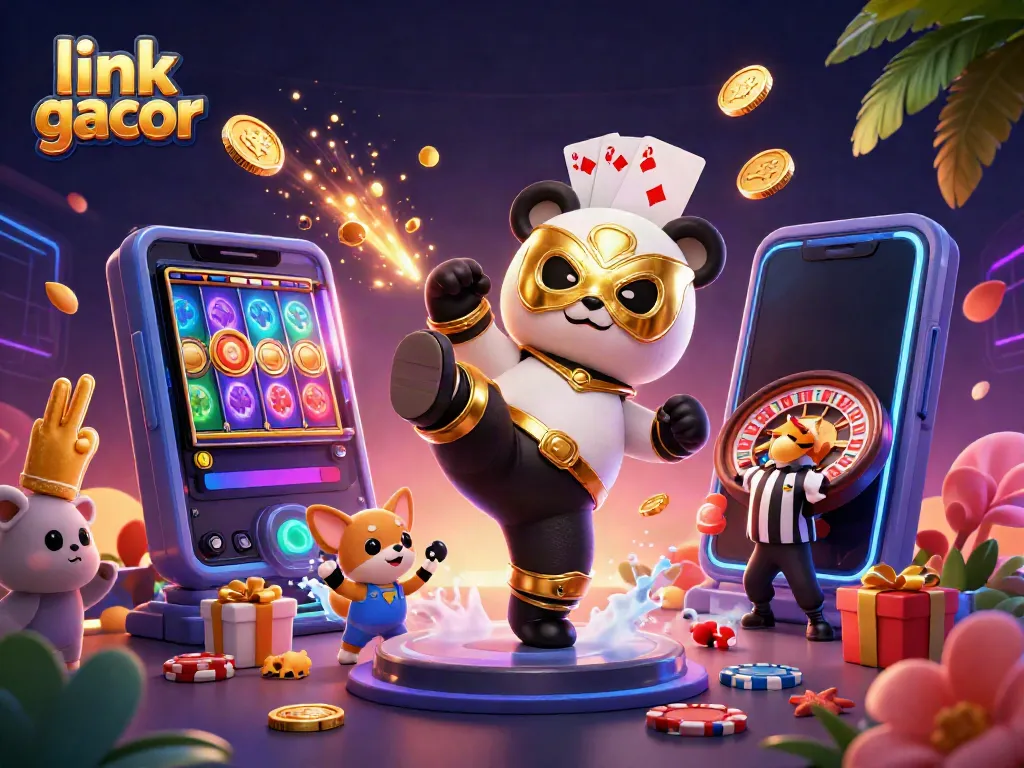 Experience thrilling action with link gacor featuring adorable characters engaged in vibrant gambling festivities.