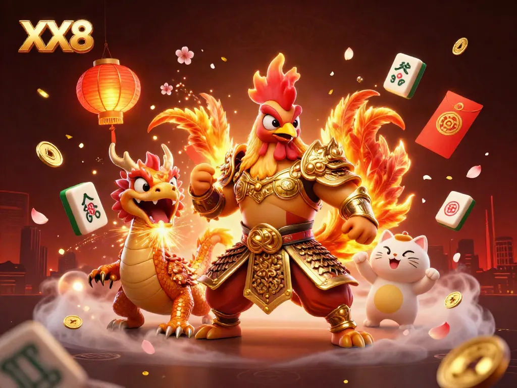 Experience the vibrant energy of XX8's casino world with dynamic characters and rich elements.