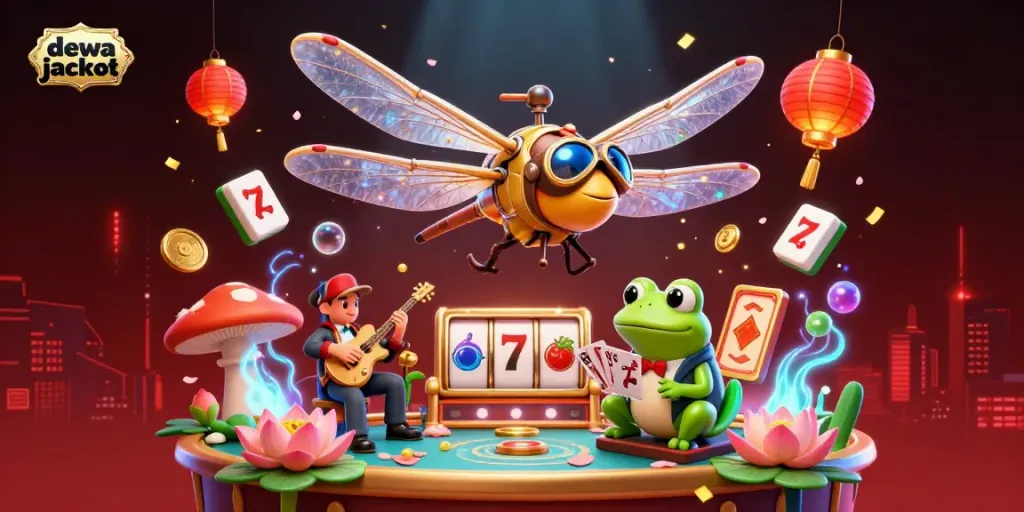 Slot dewa jackpot dengan instrumen jazzy, permainan dan suasana meriah yang menarik.