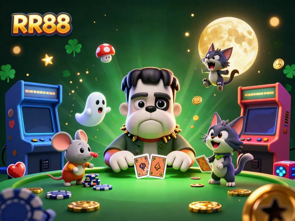 Experience the thrilling atmosphere at RR88 with lively characters and engaging gaming elements.