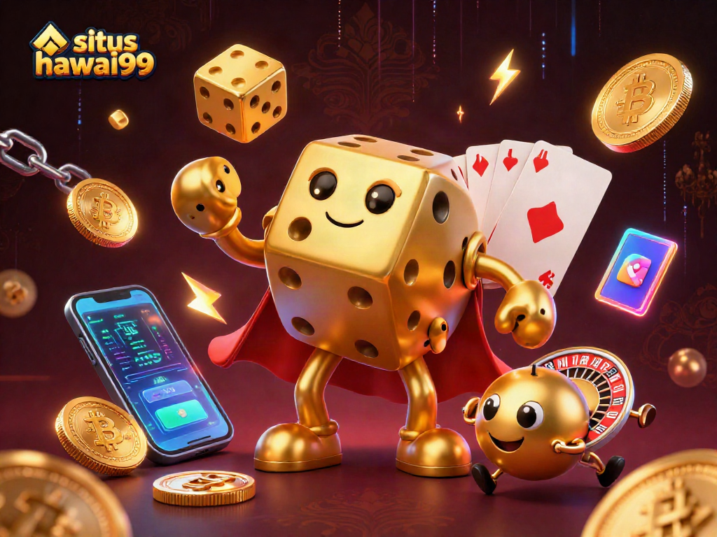 Experience situs hawai99 with vibrant 3D characters and rich casino elements showcasing excitement and innovation.