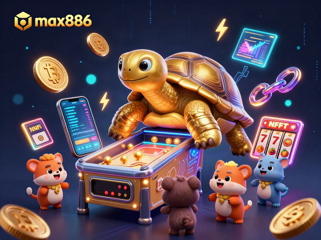 Engage in exciting gameplay at max886 with a colossal tortoise-themed pinball casino!