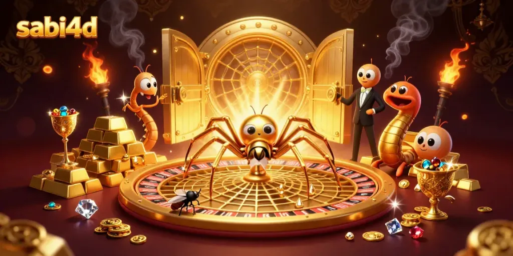 Menangkan taruhan slot di sabi4d dengan gambar ilustrasi menarik yang menggambarkan aktivitas permainan kasino.