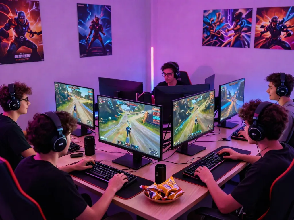 Pengalaman bermain game online di hokkaidoryoma.com dengan teman-teman menggunakan perangkat gaming modern.