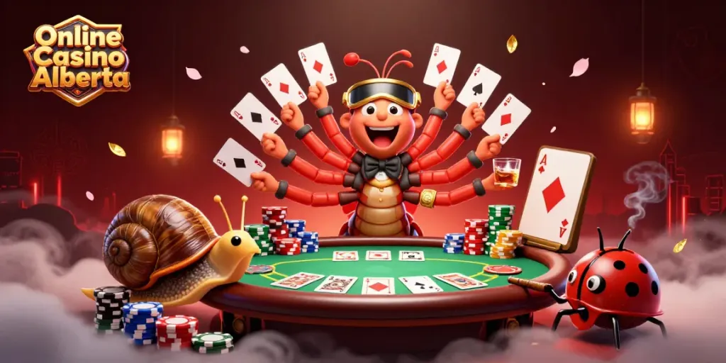 Participate in the thrills of online casino Alberta with dynamic gaming characters and vibrant visuals.