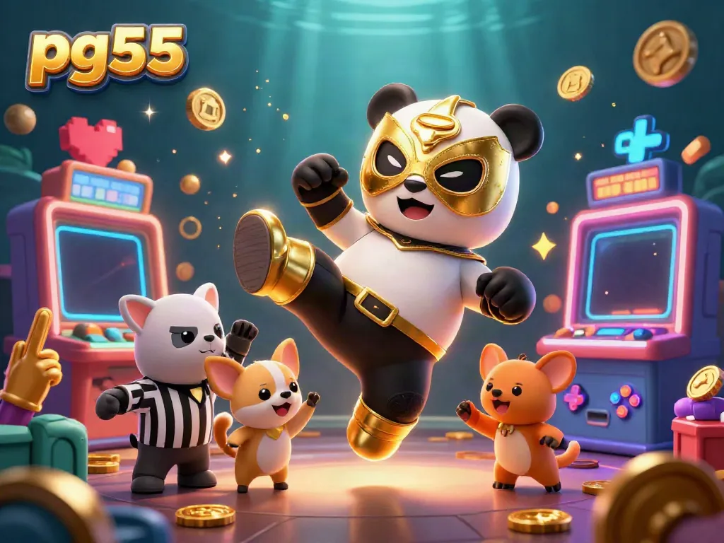 pg55 engages players with dynamic and colorful slots in an exciting casino scene