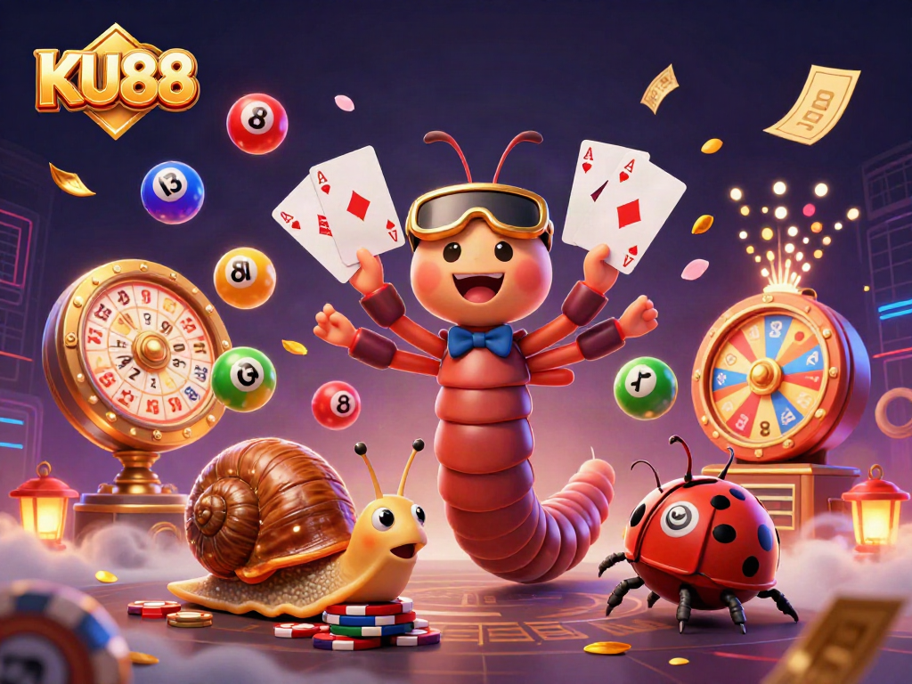 Engage with thrilling gambling at KU88 Casino featuring exciting game characters and dynamic elements.
