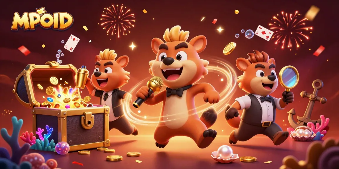 Experience laughter at MPOID's comedy casino with vivid characters and exciting gambling elements.