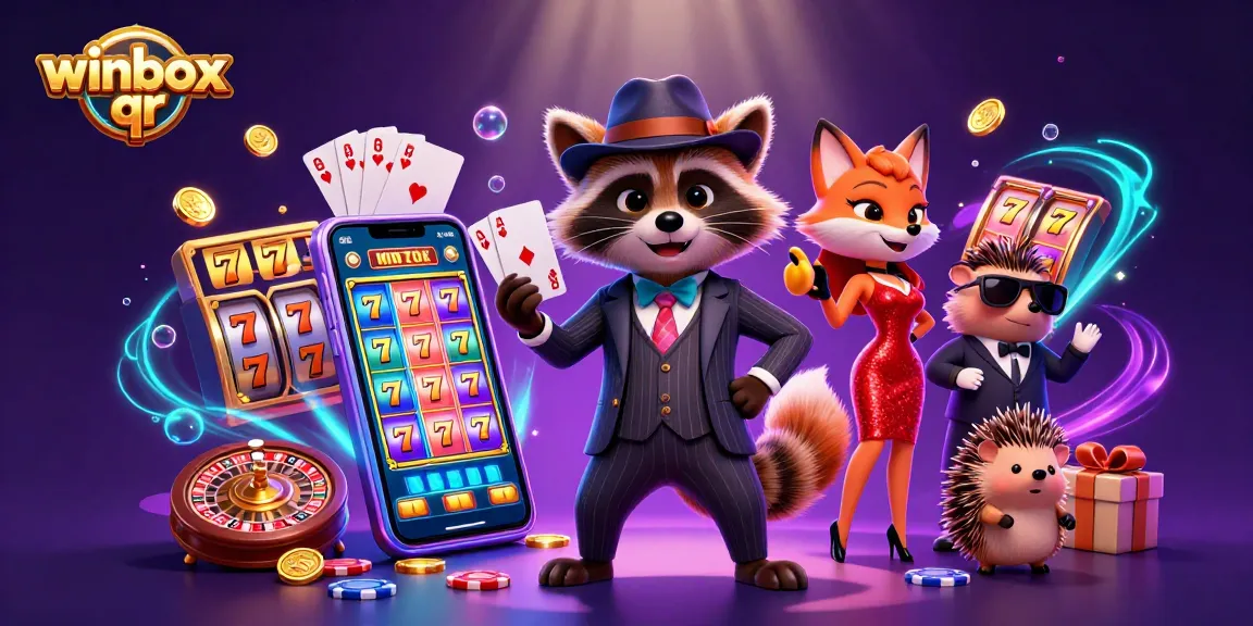 Experience winbox qr action with a royal flush and exciting slot games in a vibrant casino setting.