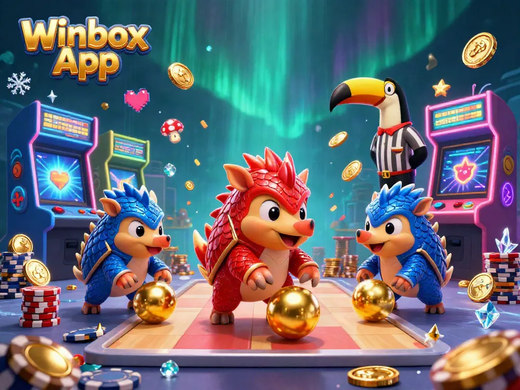Engage in the thrilling Winbox App experience with rival pangolins bowling through poker chips.