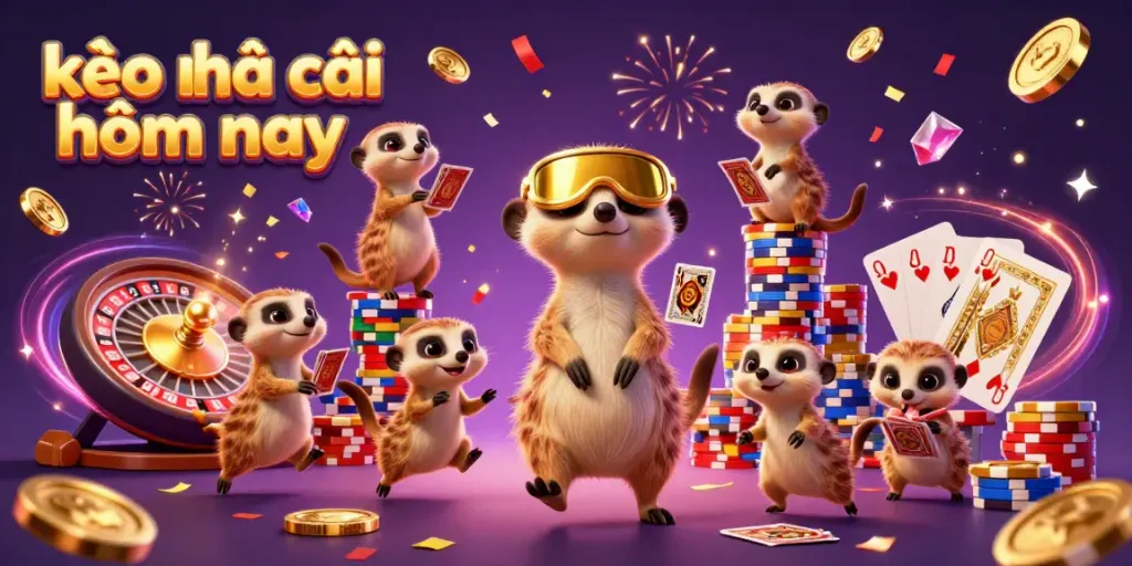 Experience the excitement of kèo nhà cái hôm nay as meerkats run their vibrant casino operation with dazzling gems and gold.