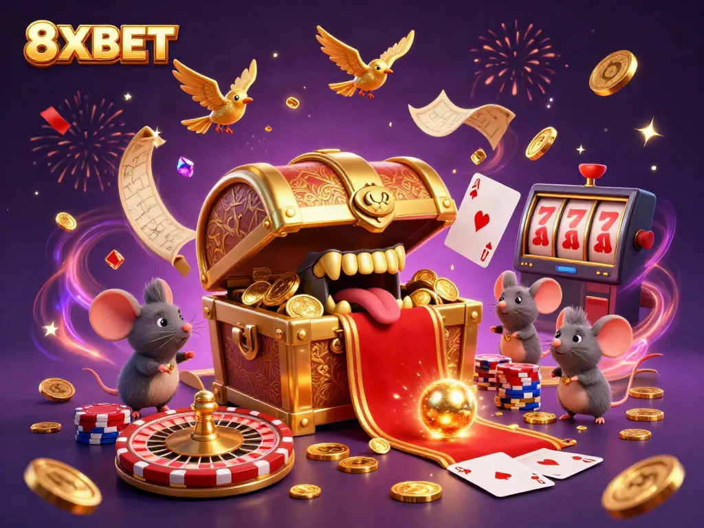 Engage with 8XBET's vibrant casino adventures filled with golden treasures and exciting gameplay.
