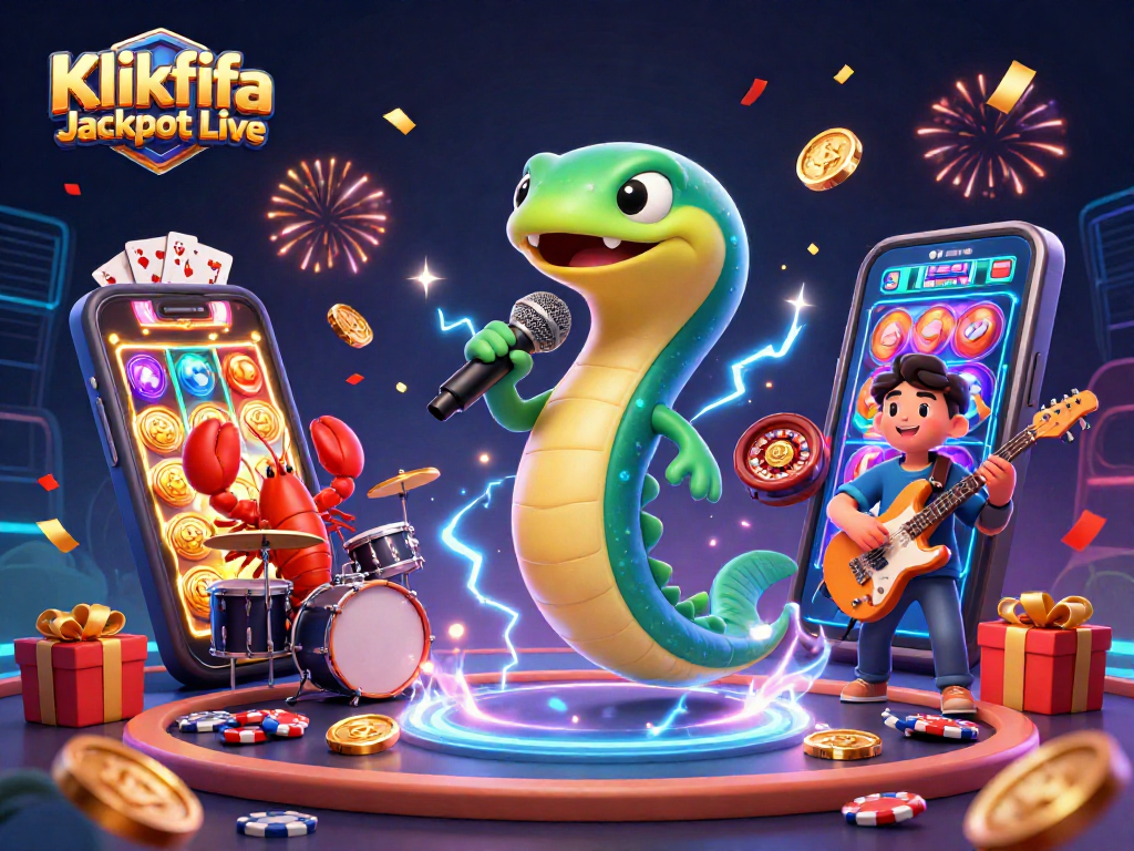 Join the excitement of Klikfifa Jackpot Live with vibrant underwater casino action featuring dynamic characters and game elements.