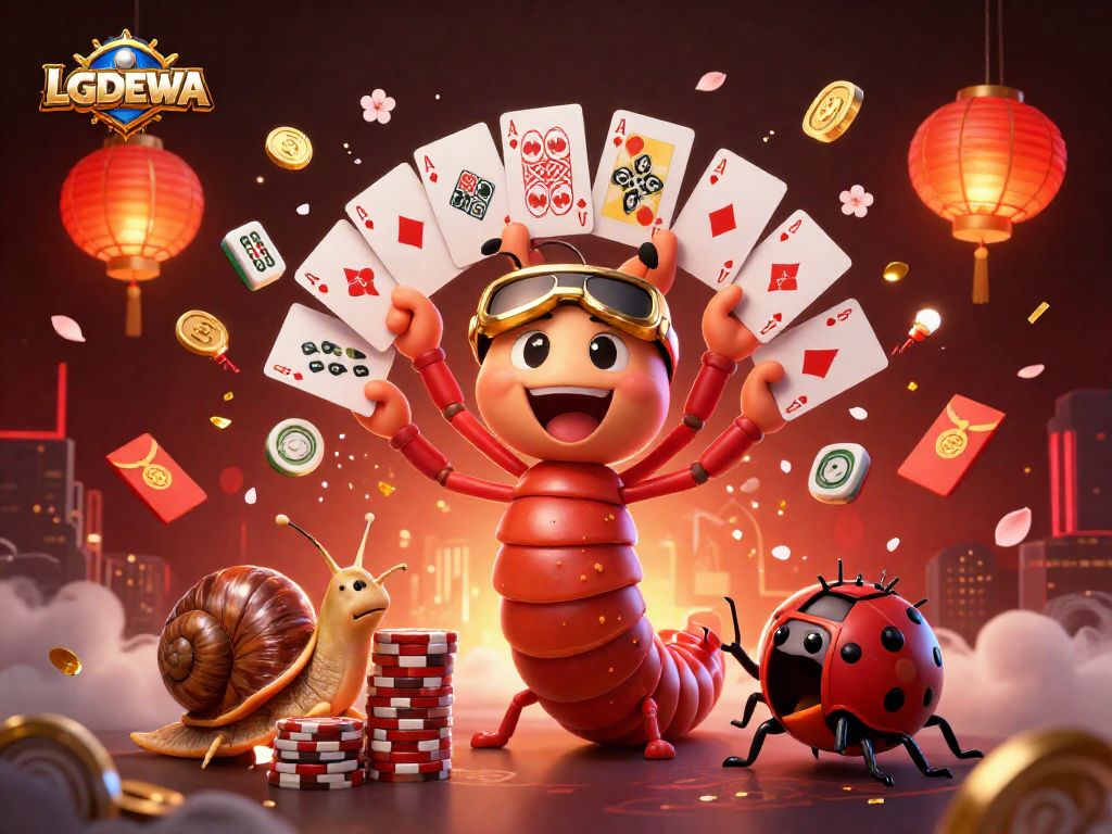 Experience thrilling gameplay at LGODEWA with captivating 3D casino characters and vibrant elements.