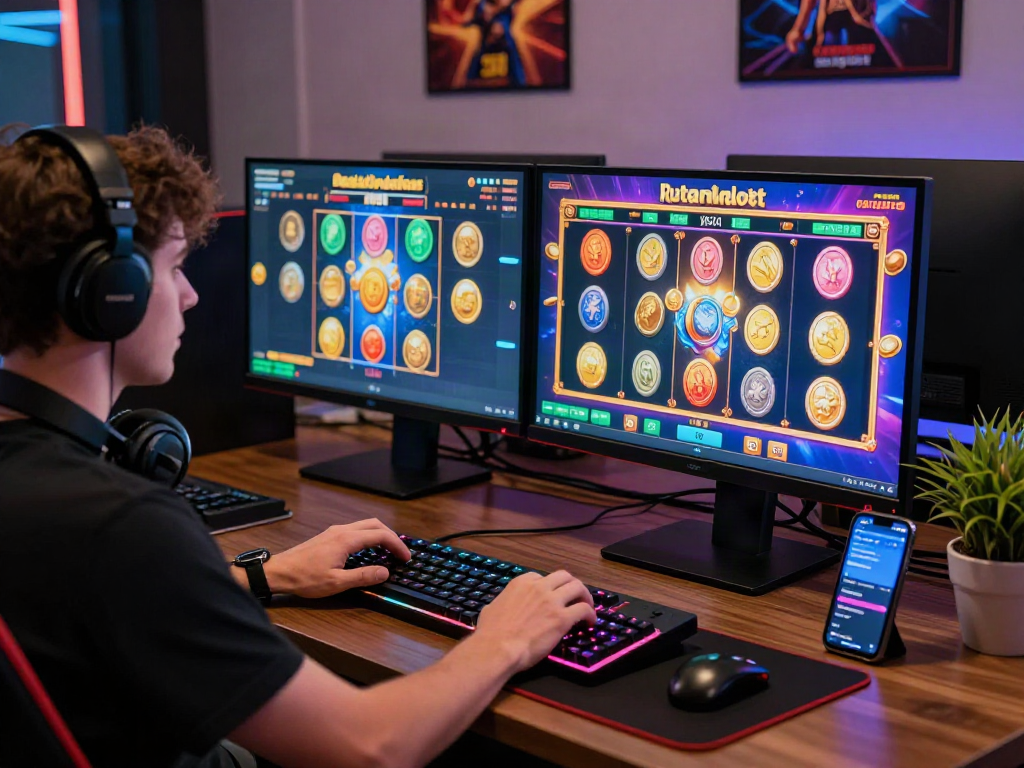 Engaging online gaming scene showcasing rutanslot gameplay with colorful graphics and vibrant elements.