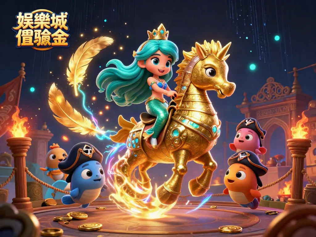 娛樂城體驗金氛圍中的巨型海馬與彩色魚群,共同打造豐富的遊戲體驗。