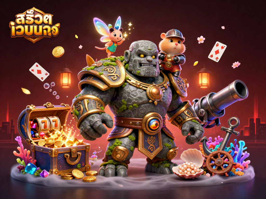 สล็อตเว็บตรง showcases an enchanting scene of magical characters amidst vibrant casino elements.